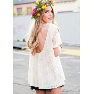 Show Me Your Mumu Camden Scoop Back Lace Top